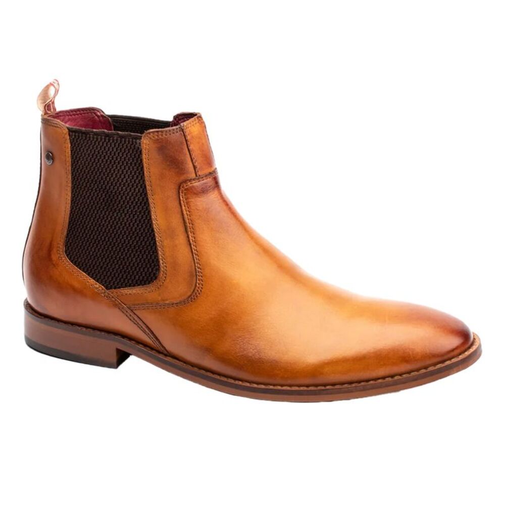 Base London Mens Leather Chelsea Boots / Tan